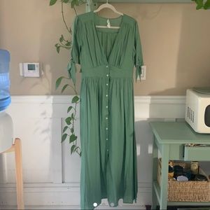 30s inspired boho midi dress